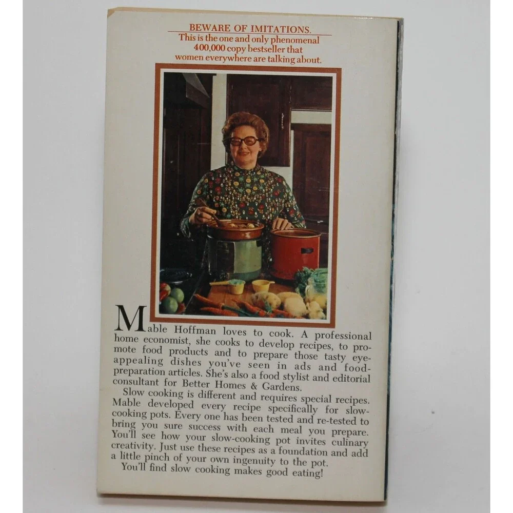 CROCKERY COOKERY by Mable Hoffman Bantam 1975 Vintage PB Crockpot Cookbook